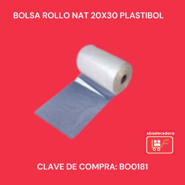 Bolsa Rollo Natural 20x30 Plastibol