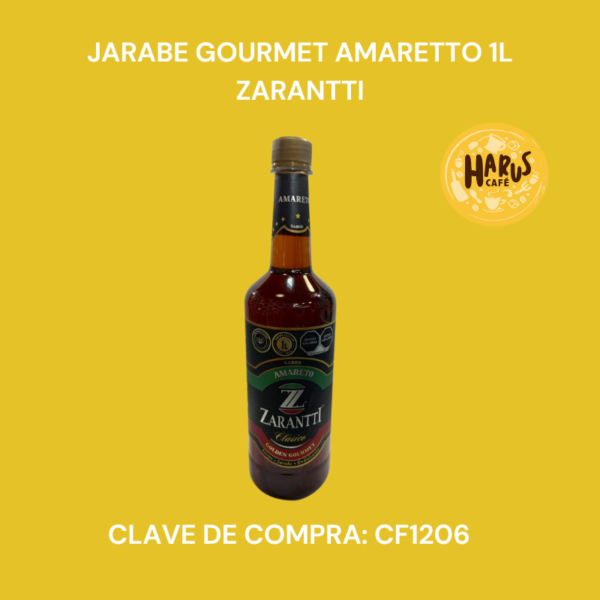 Jarabe Gourmet Amaretto 1L Zarantti
