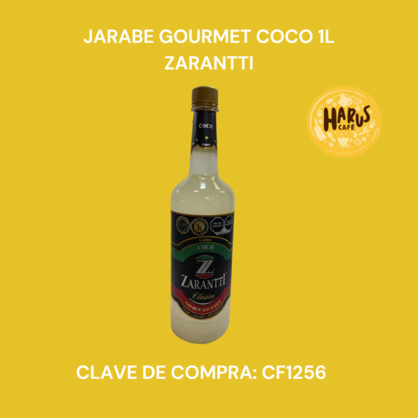 Jarabe Gourmet Coco 1L Zarantti