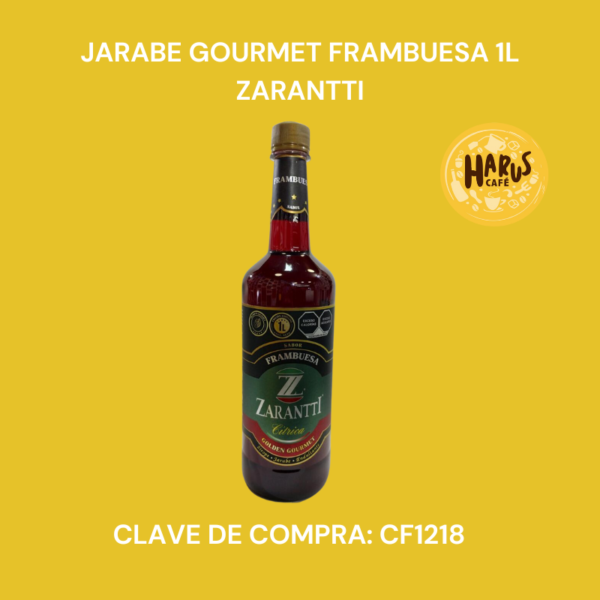 Jarabe Gourmet Frambuesa 1L Zarantti