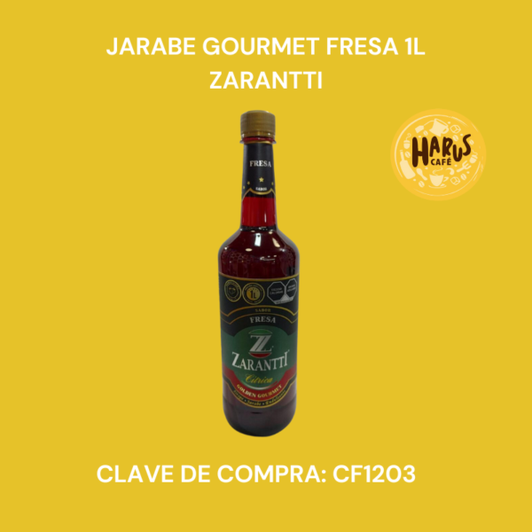 Jarabe Gourmet Fresa 1L Zarantti