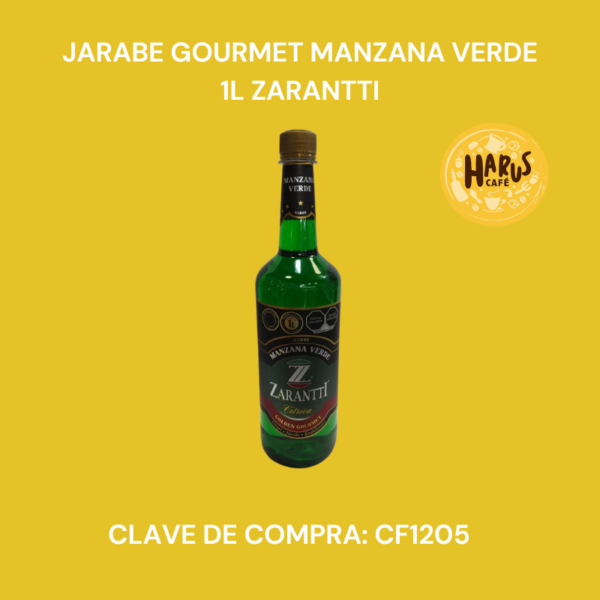 Jarabe Gourmet Manzana Verde 1L Zarantti