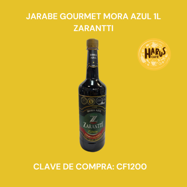 Jarabe Gourmet Mora Azul 1l Zarantti