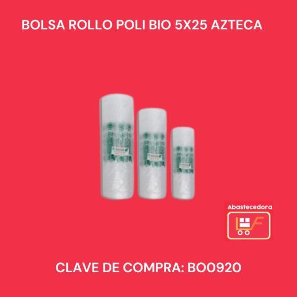 Bolsa Rollo Poli Bio 5x25 Azteca
