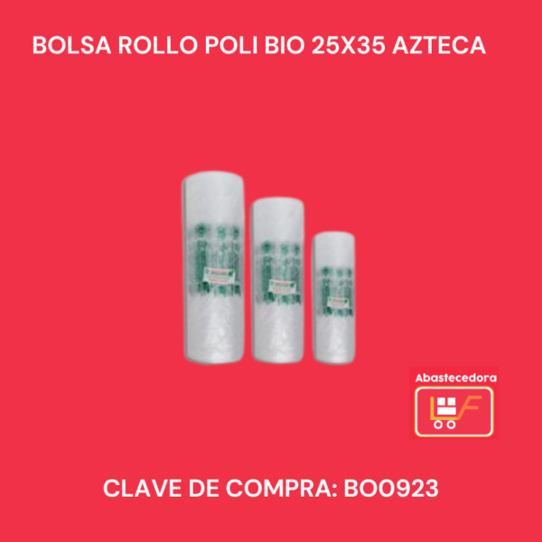 Bolsa Rollo Poli Bio 25x35 Azteca