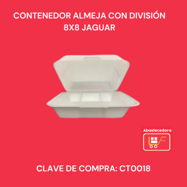 Contenedor Almeja Con División 8x8 Jaguar