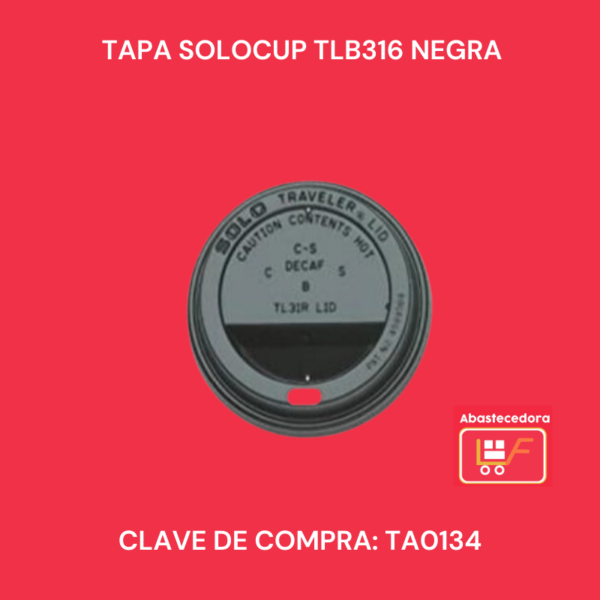 Tapa Solocup TLB316 Negra