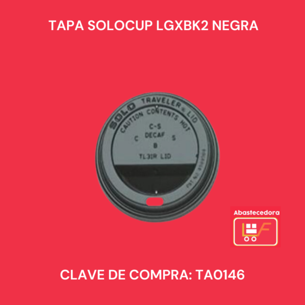 Tapa Solocup LGXBK2 Negra