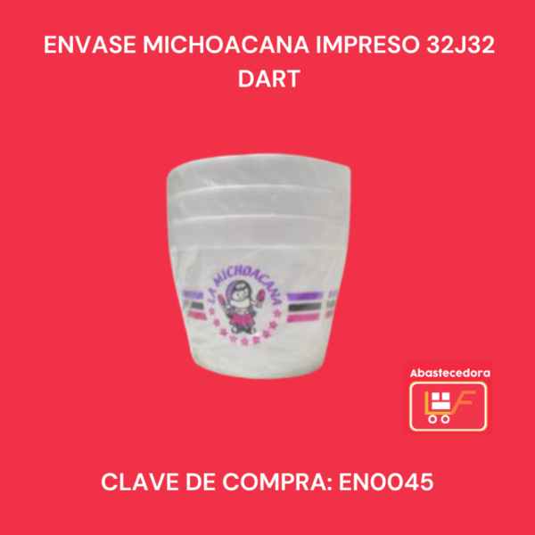 Envase Michoacana Dart Impreso 32J32
