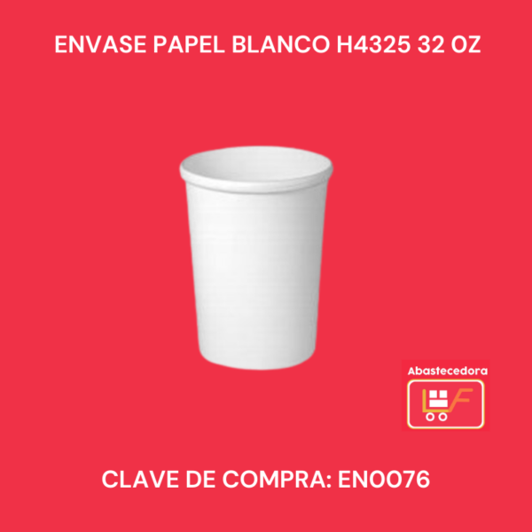 Envase Papel Blanco H4325 32oz
