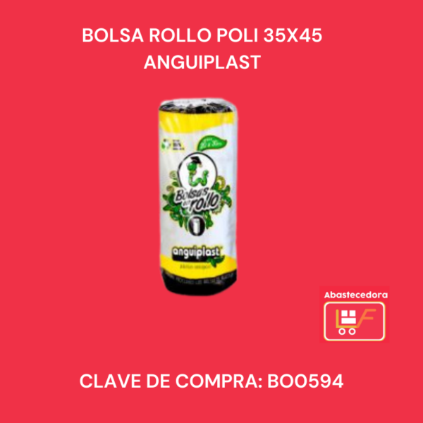 Bolsa Rollo Poli 35x45 Anguiplast