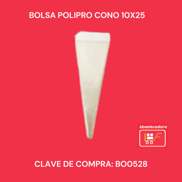 Bolsa Polipro Cono 10x25