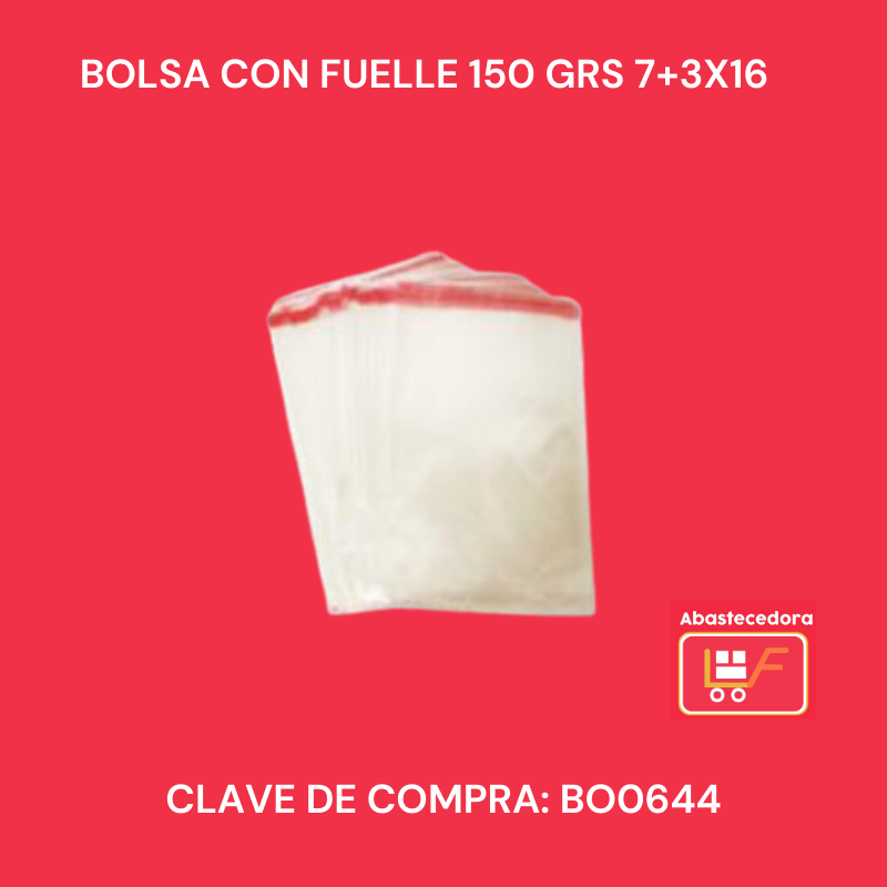 Bolsa con Fuelle 150 grs 7 3x16