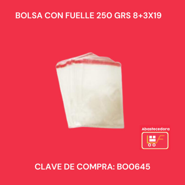 Bolsa Con Fuelle 250 grs 8 3x19