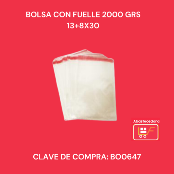 Bolsa Con Fuelle 2000 grs 13 8x30