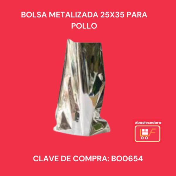 Bolsa Metalizada 25x35 Para Pollo