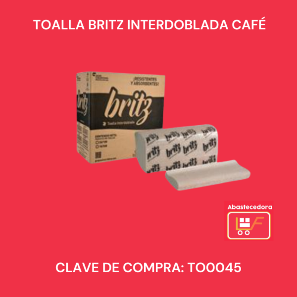 Toalla Britz Interdoblada Café