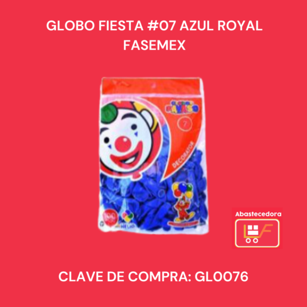 Globo Fiesta #7 Azul Royal Fasemex