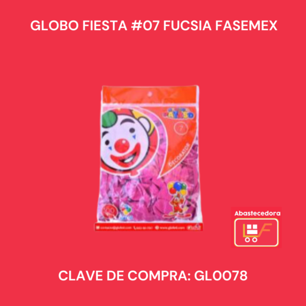 Globo Fiesta #7 Fucsia Fasemex