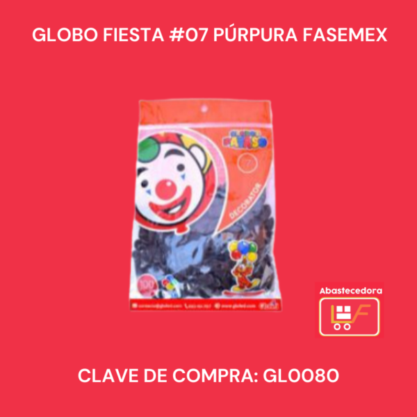 Globo Fiesta #7 Púrpura Fasemex