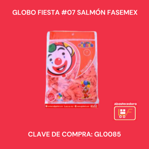 Globo Fiesta #7 Salmón Fasemex