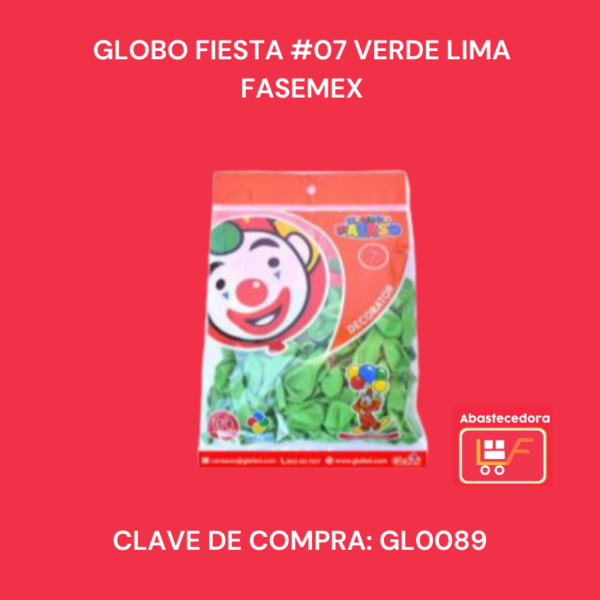 Globo Fiesta #7 Verde Lima Fasemex