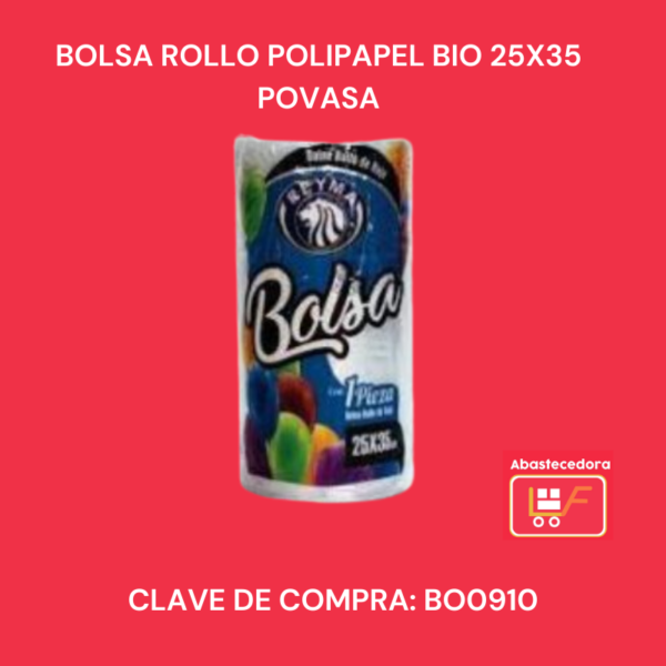 Bolsa Rollo Polipapel Bio 25x35 Povasa