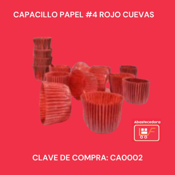 Capacillo Papel #4 Rojo Cuevas