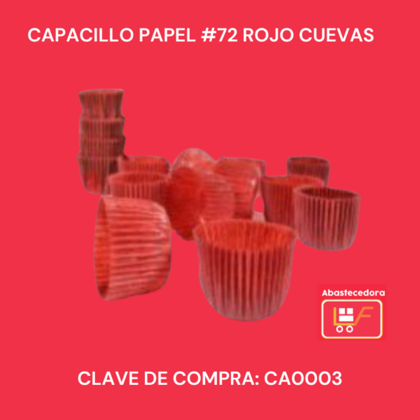 Capacillo Papel #72 Rojo Cuevas