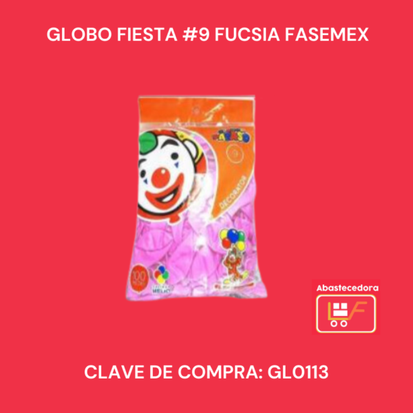 Globo Fiesta #9 Fucsia Fasemex