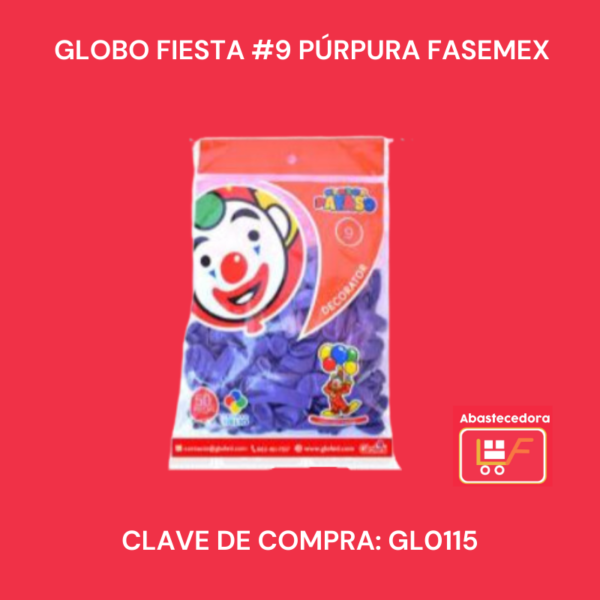 Globo Fiesta #9 Púrpura Fasemex