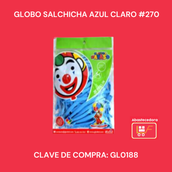 Globo Salchicha Azul Claro #270
