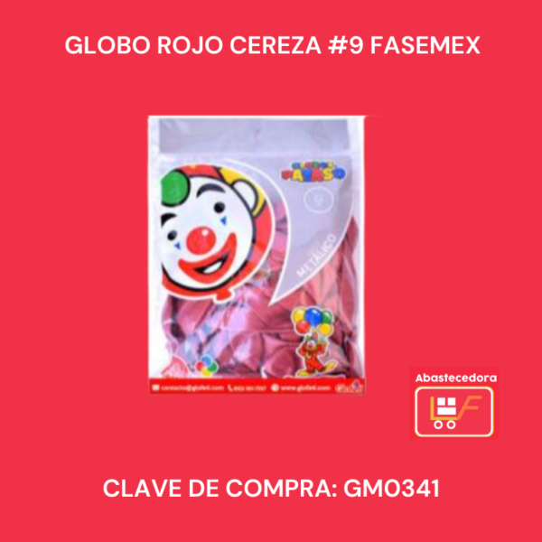 Globo Rojo Cereza #9 Fasemex