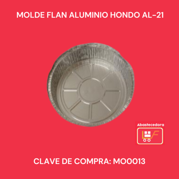Molde Flan Aluminio Hondo AL-21