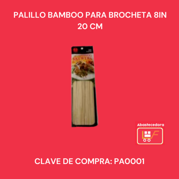 Palillo Bamboo para Brocheta 8IN 20 cm