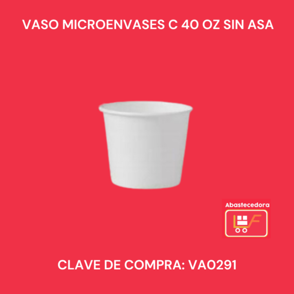 Vaso Microenvases C 40 oz sin asa