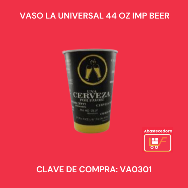 Vaso La Universal 44 OZ Impreso Beer
