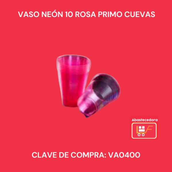 Vaso Neón #10 Rosa Primo Cuevas