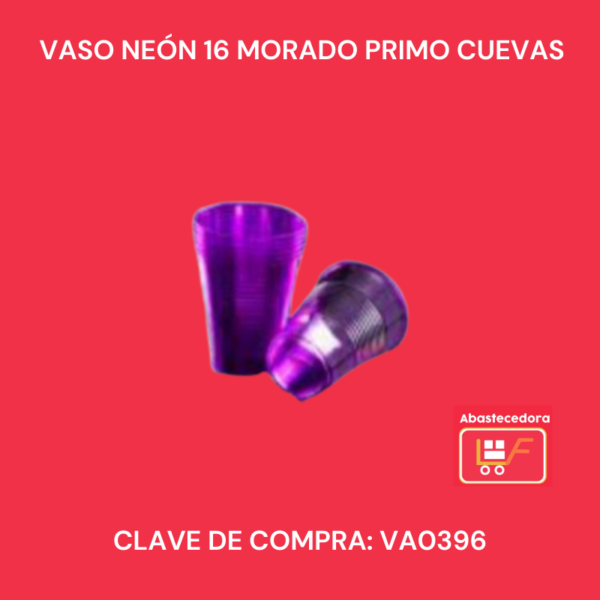 Vaso Neón #16 Morado Primo Cuevas