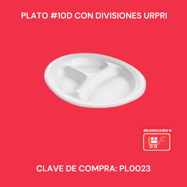 Plato #10D con divisiones Urpri