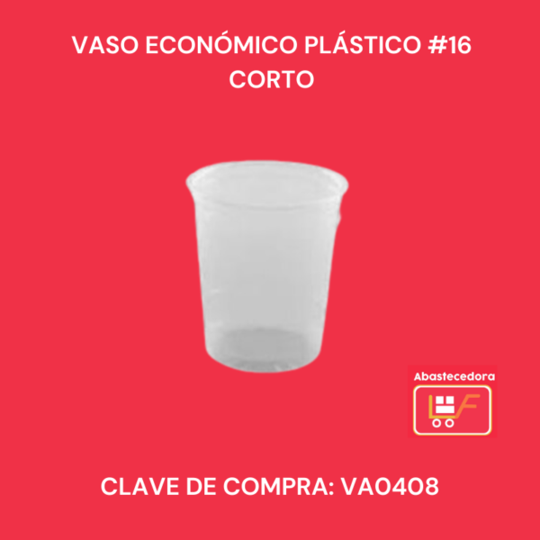 Vaso Económico Plástico #16 Corto