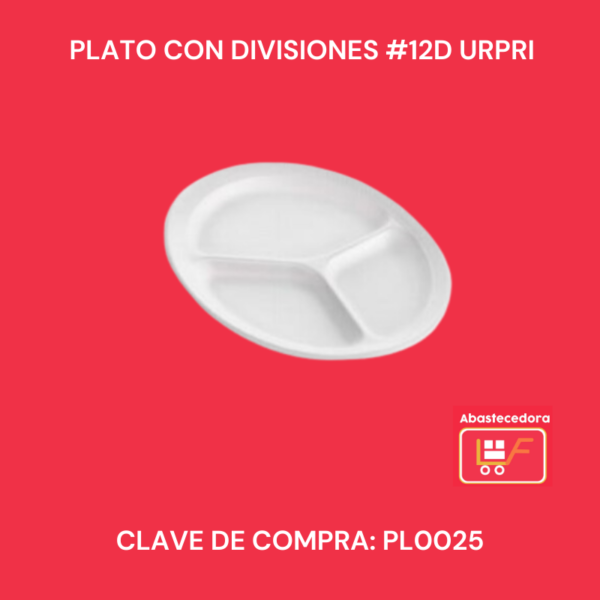 Plato con divisiones #12D Urpri