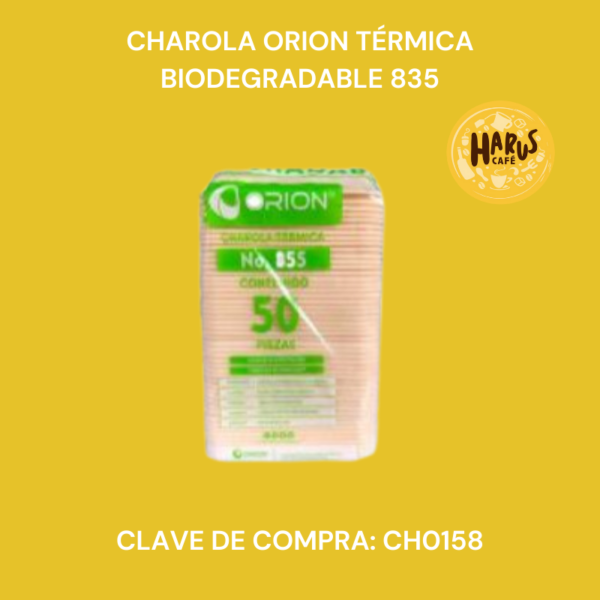 Charola Orión Térmica Biodegradable 835
