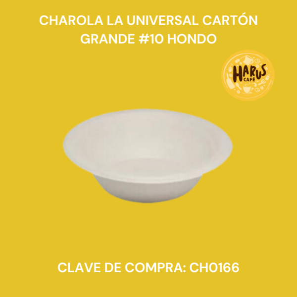 Charola La Universal Cartón Grande #10 Hondo