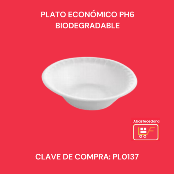 Plato Económico PH6 Biodegradable