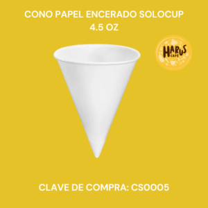 Cono Papel Encerado Solocup 4.5 oz