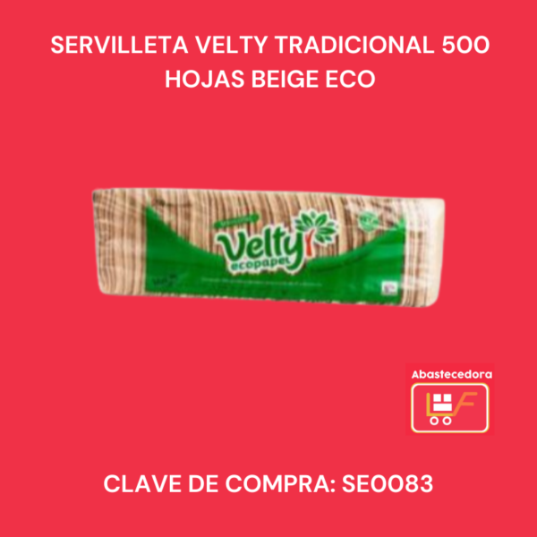 Servilleta Velty Tradicional 500 hojas Beige Eco